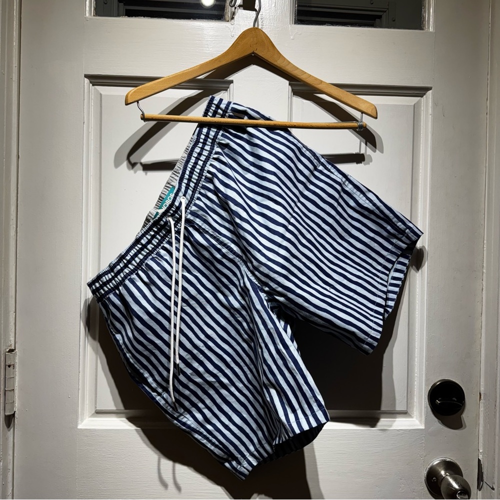 Bonobos Navy and Blue Striped Men’s Swim Short NWOT Never Worn